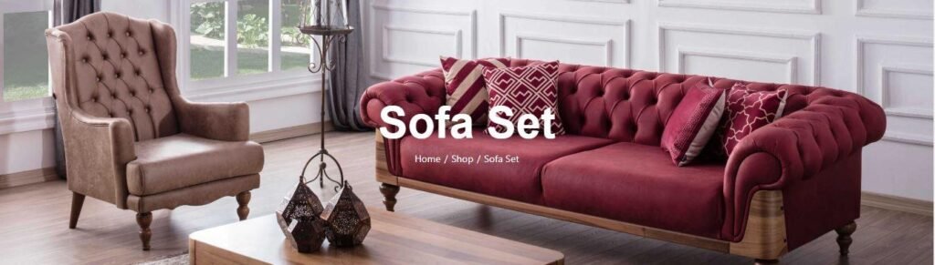 Leather sofa set