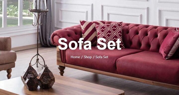 Leather sofa set