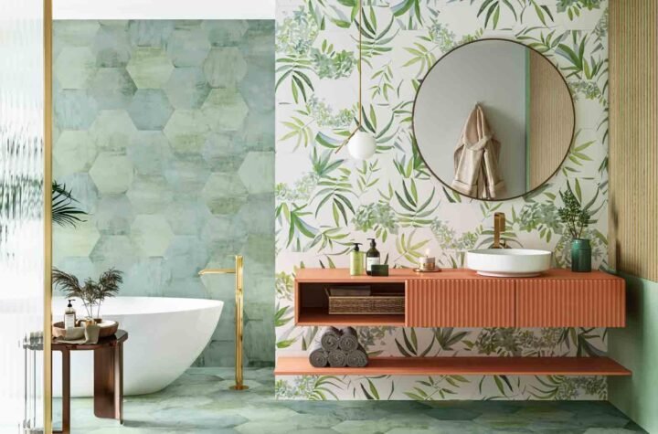 tropical tiles bathroom